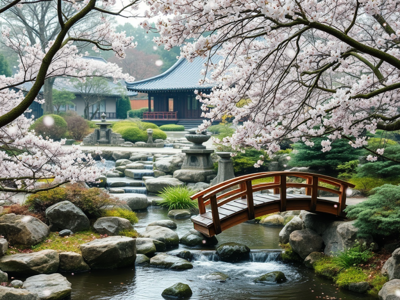 Hasselt Japon Bahçesi 🌸: Beyaz Sakura Yağmuru&nbsp;Altında